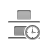 distribute, Clock, Bottom, vertica Icon