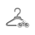 hanger, Binoculars Gray icon