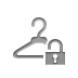 Lock, open, hanger Gray icon