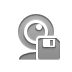 Diskette, Webcam Gray icon