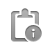 Clipboard, Info Gray icon