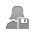 woman, user, Diskette Gray icon