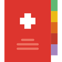 Medical Records, medical, Diagnose, Diagnosis, Medical Icons, record Crimson icon