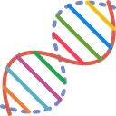 Dna Structure, medical, Biology, dna, education, Genetical, science, Deoxyribonucleic Acid Black icon