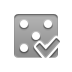 Game, dice, checkmark DarkGray icon