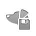 Diskette, sniffer Gray icon