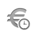Euro, sign, Currency, Clock Icon