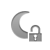 Lock, open, Moon Icon