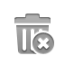 Trash, Close Gray icon