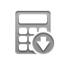 Down, calculator Gray icon
