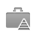pyramid, Briefcase DarkGray icon