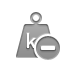 delete, kilogram, weight Gray icon