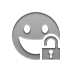 open, Lock, smiley, grin DarkGray icon