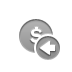 Left, coin, Dollar DarkGray icon
