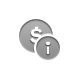 Dollar, coin, Info DarkGray icon
