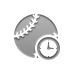Clock, Ball, baseball Gray icon