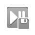 Diskette, play, Pause DarkGray icon