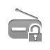 Lock, open, radio Gray icon