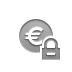 Euro, coin, Lock DarkGray icon
