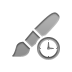 Clock, Brush Gray icon