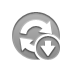 Down, refresh Gray icon