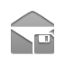 Diskette, open, envelope Gray icon