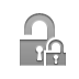 open, Lock Gray icon