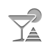 cocktail, pyramid Gray icon