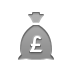 Money, pound, Bag Gray icon