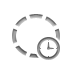 elliptical, Clock, Selection Gray icon