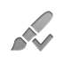 Brush, checkmark Gray icon