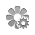 Flower, Gear Gray icon
