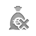 Bag, cross, Euro, Money Icon