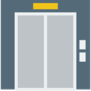 Elevator, lift, Doors Silver icon