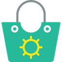 Bag, Sunny, sand, Beach, fashion, sun LightSeaGreen icon
