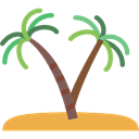 Island, Desert, tropical, Oasis, nature, Palm Tree Black icon