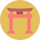 Monuments, japanese, japan, shinto, Shrine SandyBrown icon