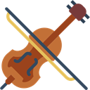 Violin, Orchestra, music, musical instrument, String Instrument Black icon