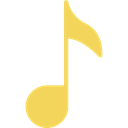 music, music player, musical note, musical, Quaver Black icon