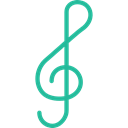 musical, musical note, music player, music, Quaver Black icon