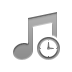 beamed, music, Note, Clock Gray icon