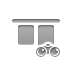 horizontal, Binoculars, Top, Align Gray icon