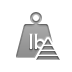 weight, pound, pyramid Gray icon