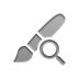 Brush, zoom Gray icon