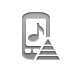 pyramid, ringtone Gray icon