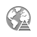 world, pyramid Gray icon