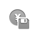 yen, coin, Diskette DarkGray icon