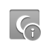 Crescent, Info, red DarkGray icon