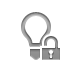 Lock, open, lightbulb Gray icon