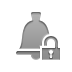 Lock, open, bell Gray icon